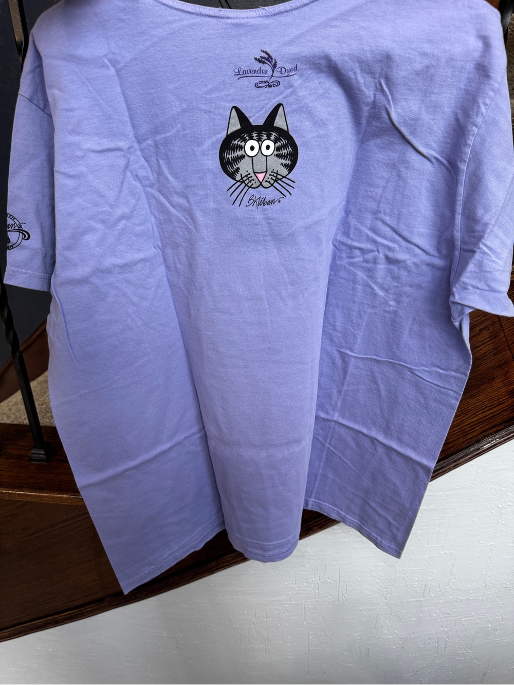NEW NWT Mom Cat B. kliban Hawaii Crazy Shirts Tee Lavender Mother’s Day - Picture 9 of 9